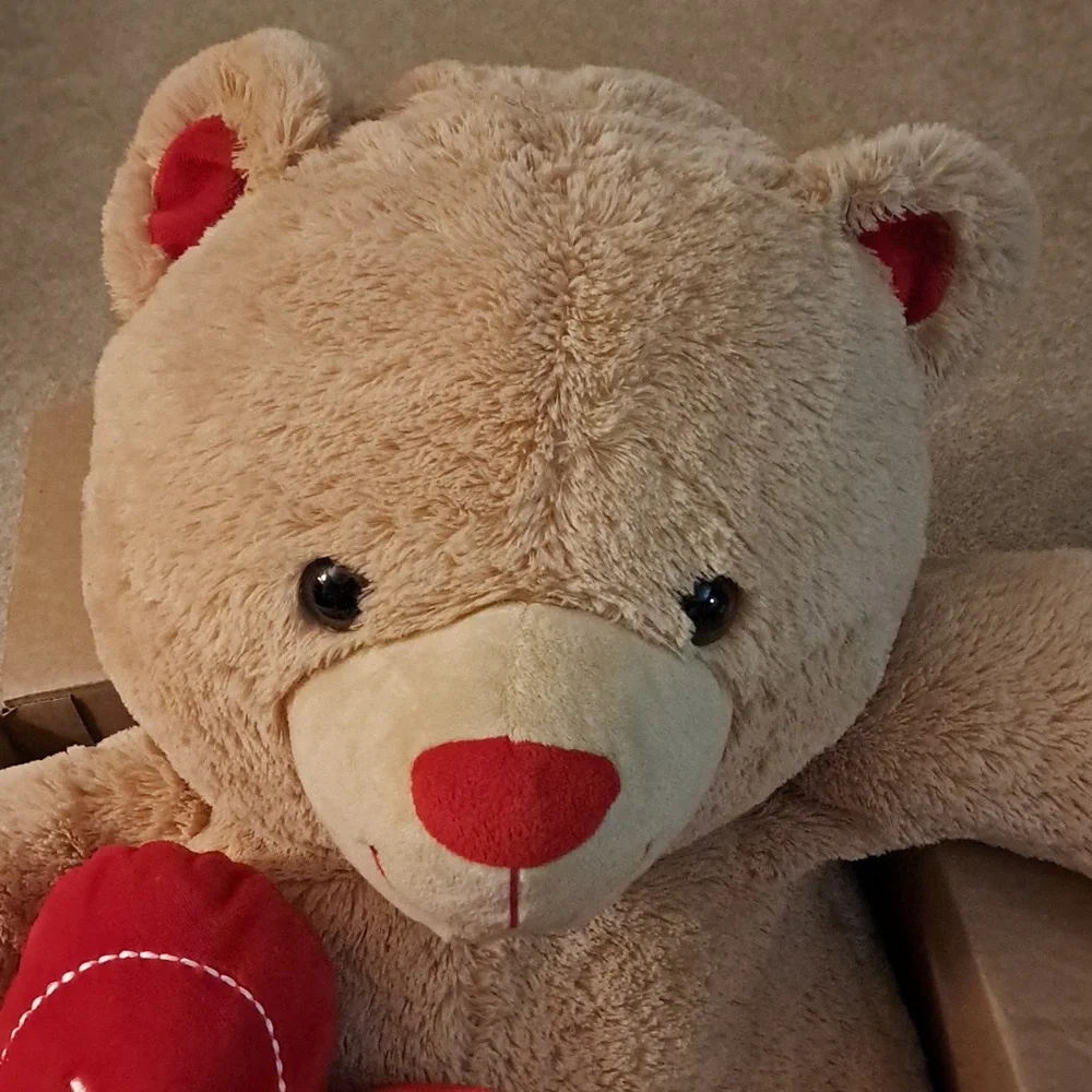 Giant Stuffed I Love U Teddy Bear - Picture 3 of 9